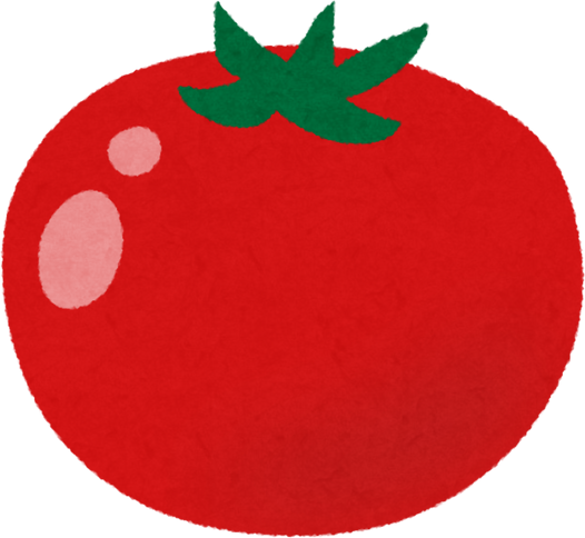 Hand Drawn Illustration of a Glossy Red Tomato