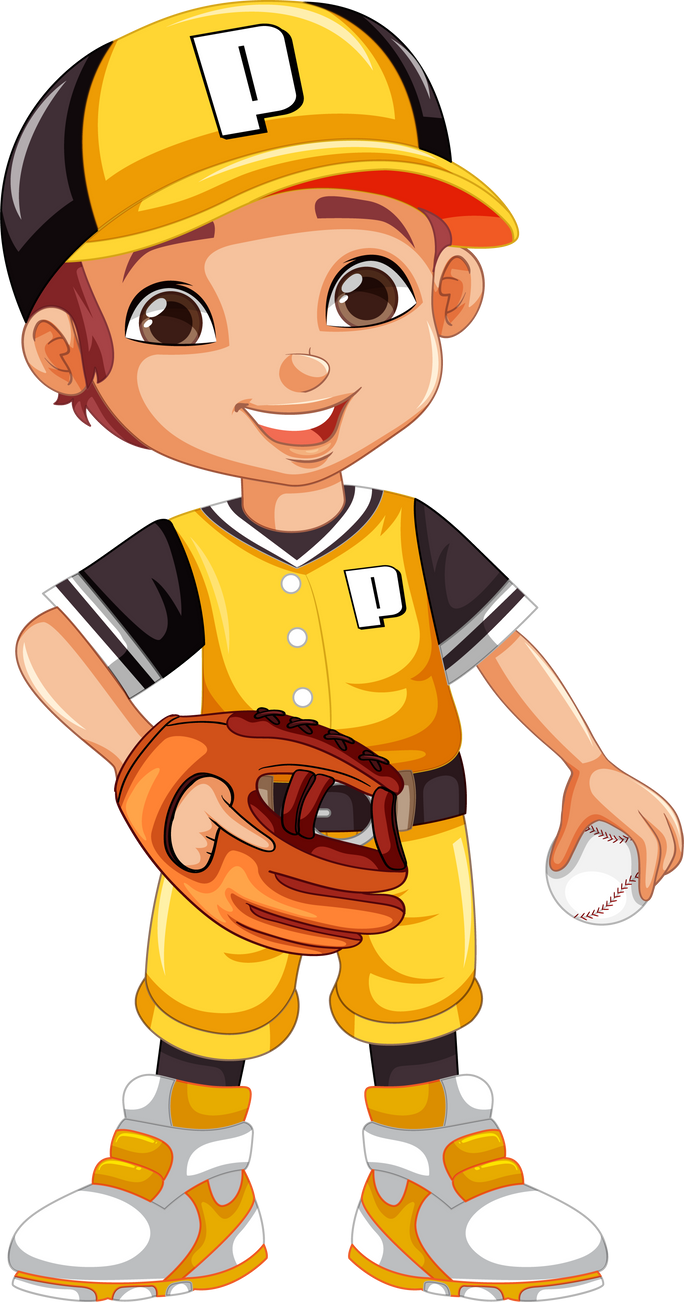 Baseball Player Cartoon Character