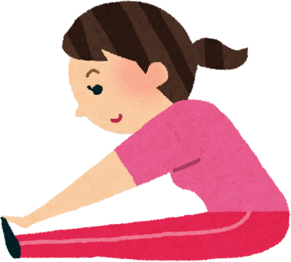 Illustration of a Woman Performing Seated Forward Bend Stretch