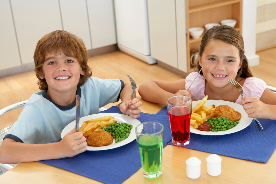 Children with meal