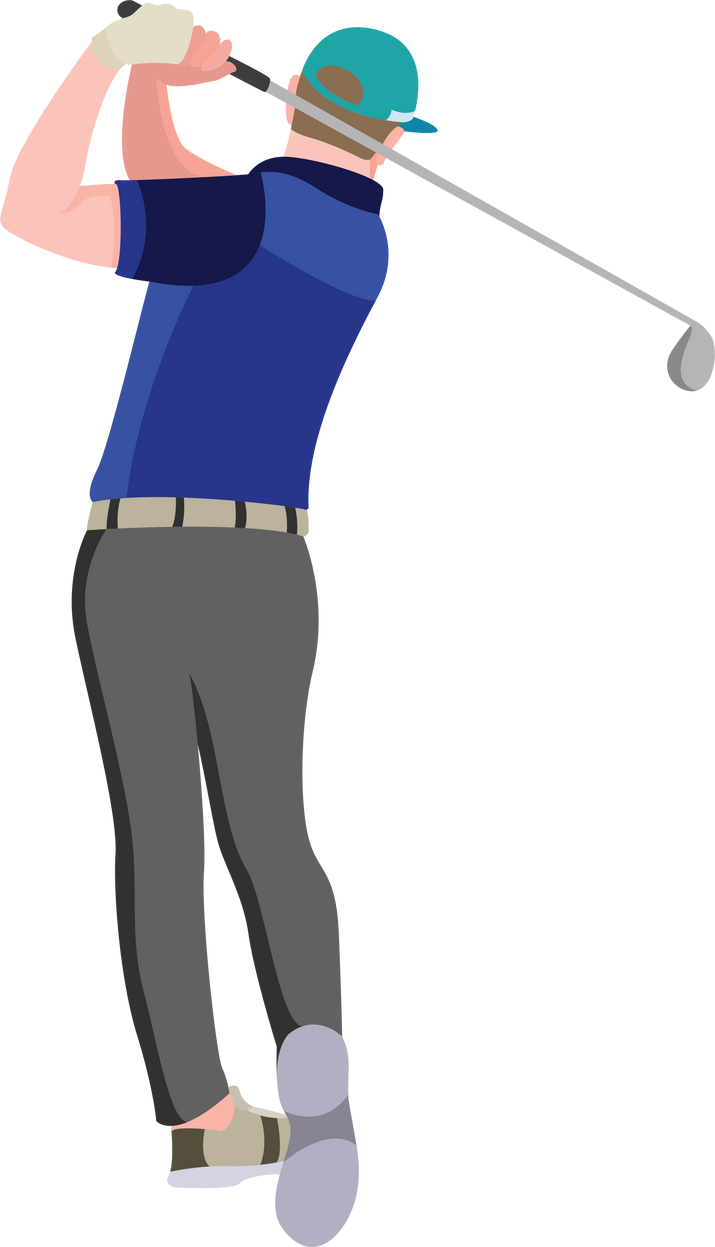 Man Playing Golf