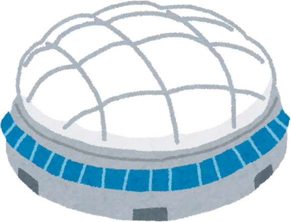 Illustration of a Dome Baseball Stadium